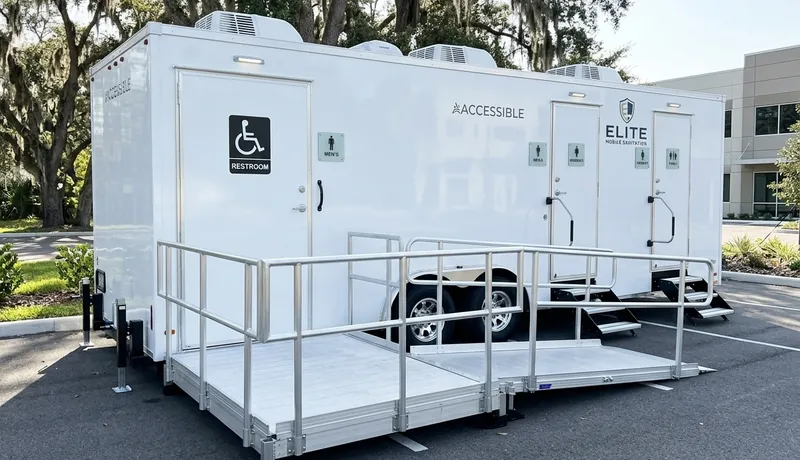 ADA Restroom Trailer on-site placement in San Antonio, TX