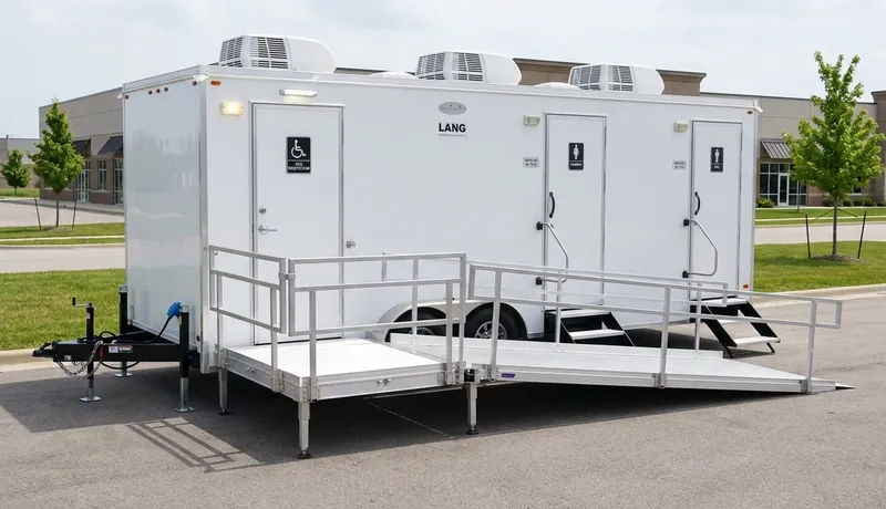 ADA Restroom Trailer event setup in San Antonio, TX