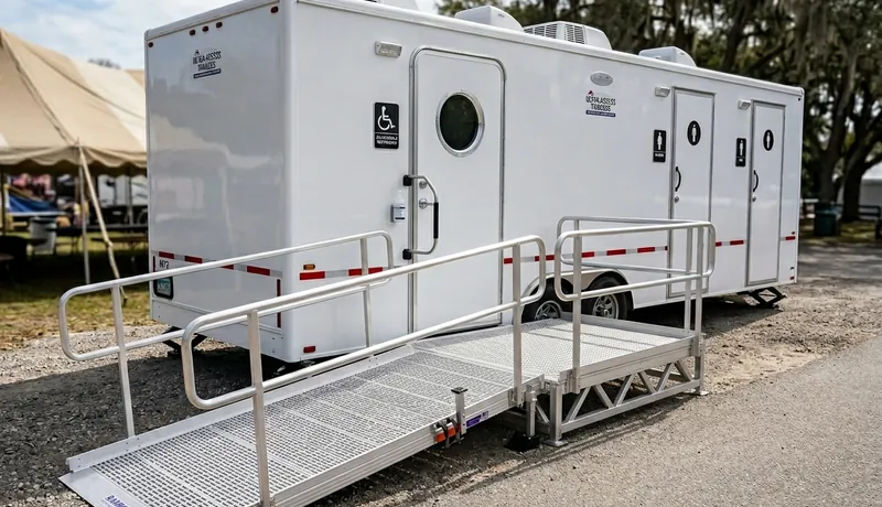 ADA Restroom Trailer rental unit in San Antonio, TX