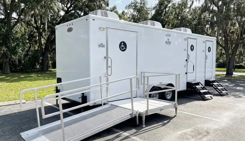 ADA Restroom Trailer delivery to site in San Antonio, TX