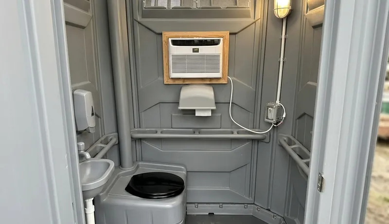 Climate-Controlled Porta Potty clean interior in San Antonio, TX