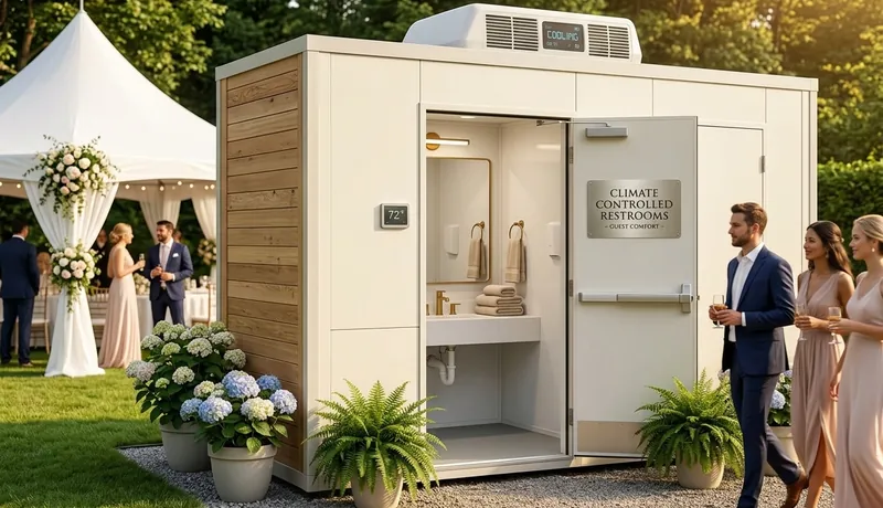 Climate-Controlled Porta Potty event setup in San Antonio, TX