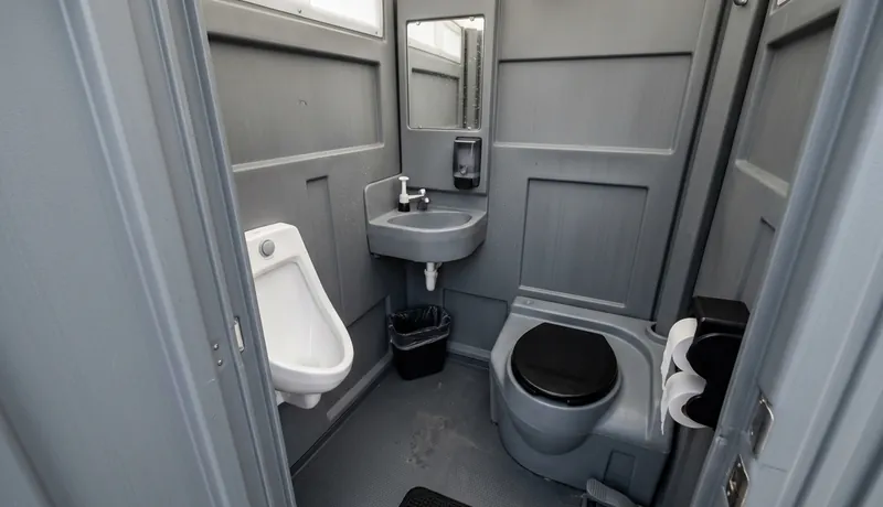 Deluxe Porta Potty (with Flushing) construction deployment in San Antonio, TX