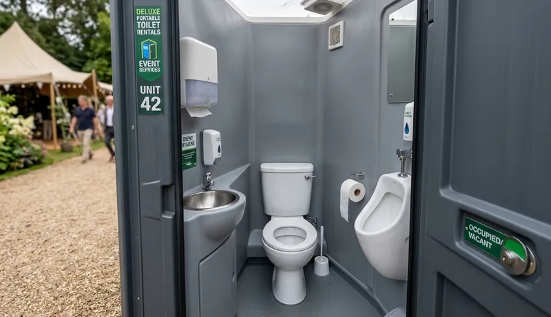 Deluxe Porta Potty (with Flushing) delivery to site in San Antonio, TX