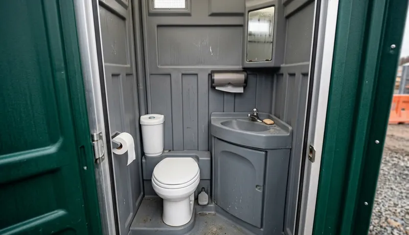 Flushable Porta Potty construction deployment in San Antonio, TX
