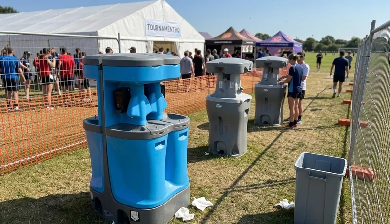 Portable Urinal Station on-site placement in San Antonio, TX