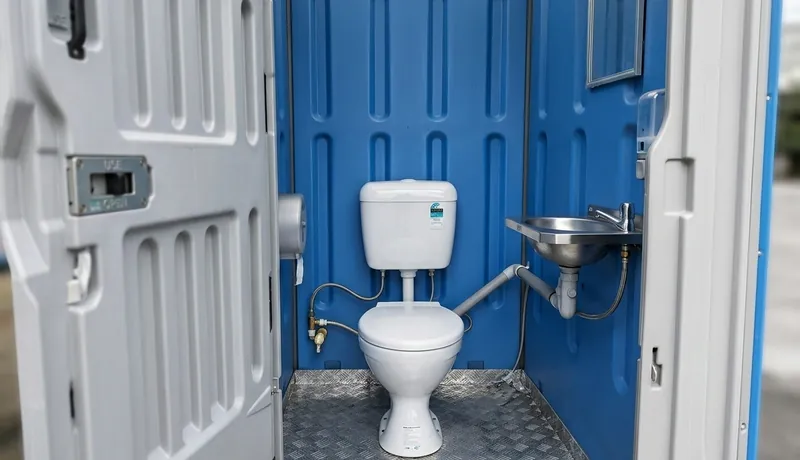Sewer-Connected Portable Toilet delivery to site in San Antonio, TX