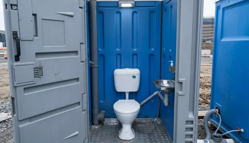 Sewer-Connected Portable Toilet clean interior in San Antonio, TX