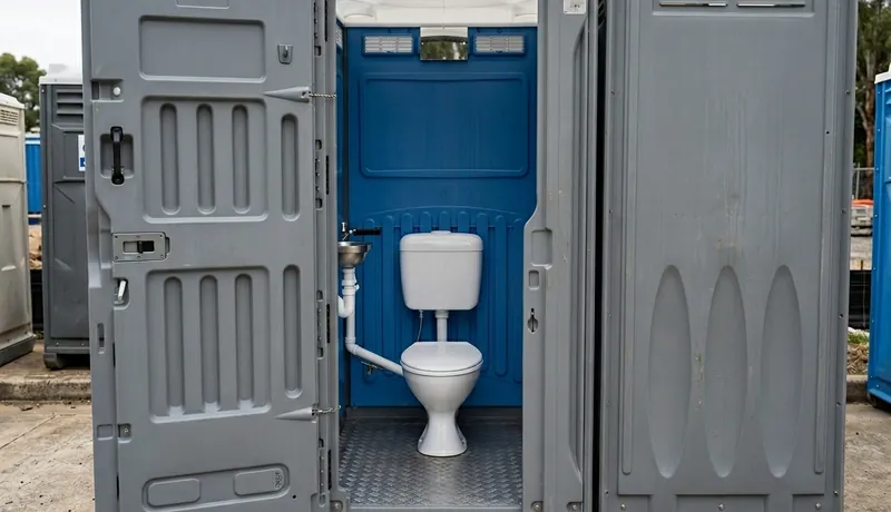 Sewer-Connected Portable Toilet construction deployment in San Antonio, TX