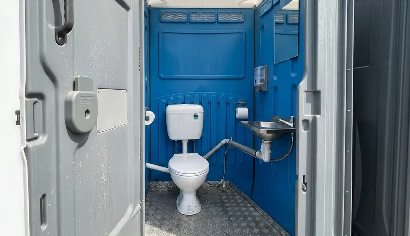 Sewer-Connected Portable Toilet rental unit in San Antonio, TX