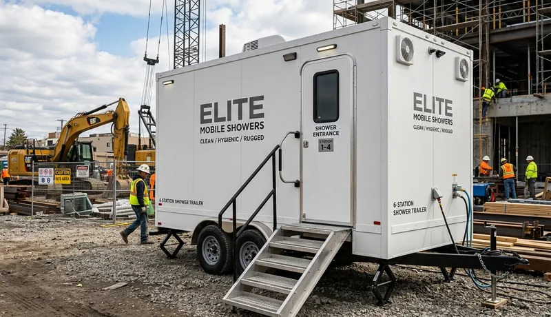 Shower Trailer on-site placement in San Antonio, TX