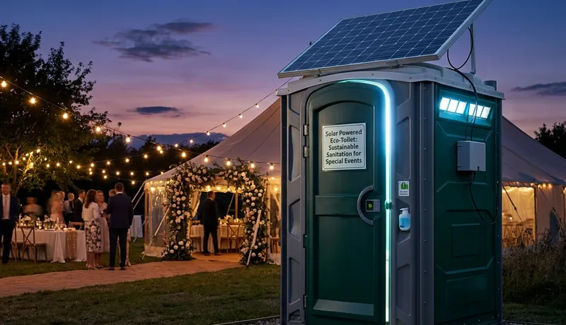 Solar-Powered Porta Potty on-site placement in San Antonio, TX