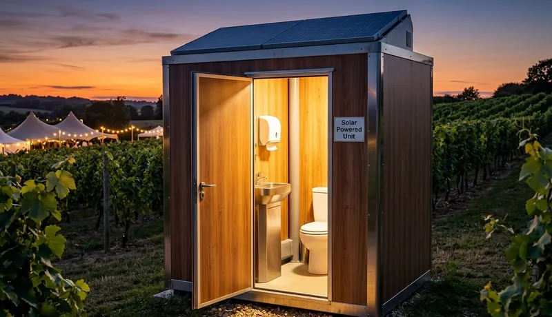 Solar-Powered Porta Potty event setup in San Antonio, TX