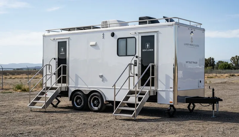 Luxury Restroom Cabin event setup in San Antonio, TX