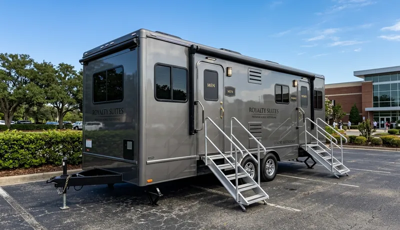 VIP Restroom Trailer construction deployment in San Antonio, TX