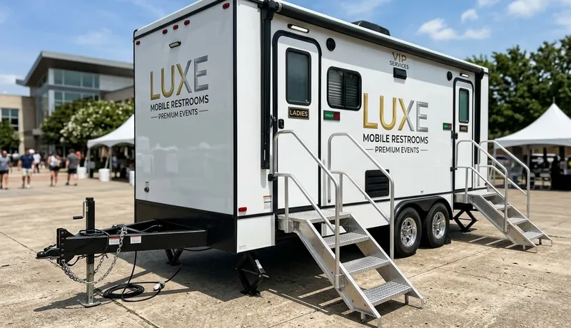 VIP Restroom Trailer delivery to site in San Antonio, TX